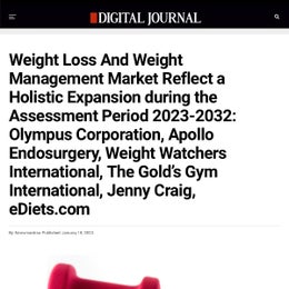 Digital Journal banner with an image of a red hand weight.