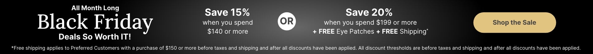 Neora’s all month long Black Friday sale: Save 15% when you spend at least $140 or save 20% + free Eye Patches + free shipping when you spend at least $199. Shop the sale!